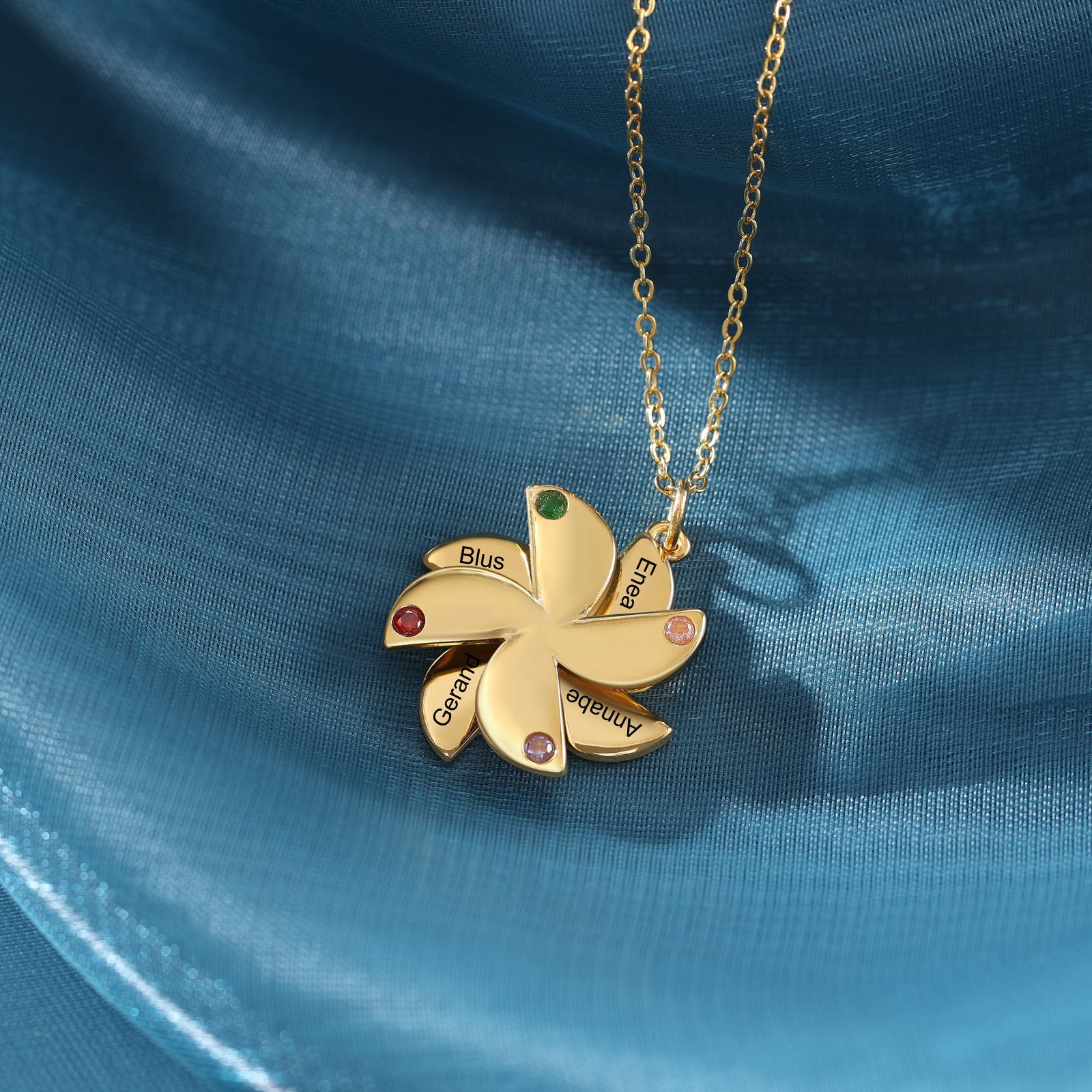 Personalisierte Halskette Mit Geburtsstein & Namensgravur | Edelstahl Geschenk Für Sie