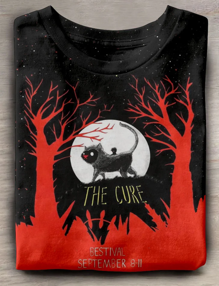 Teecade Teecade The Crux Comic Cat Art Print T-shirt