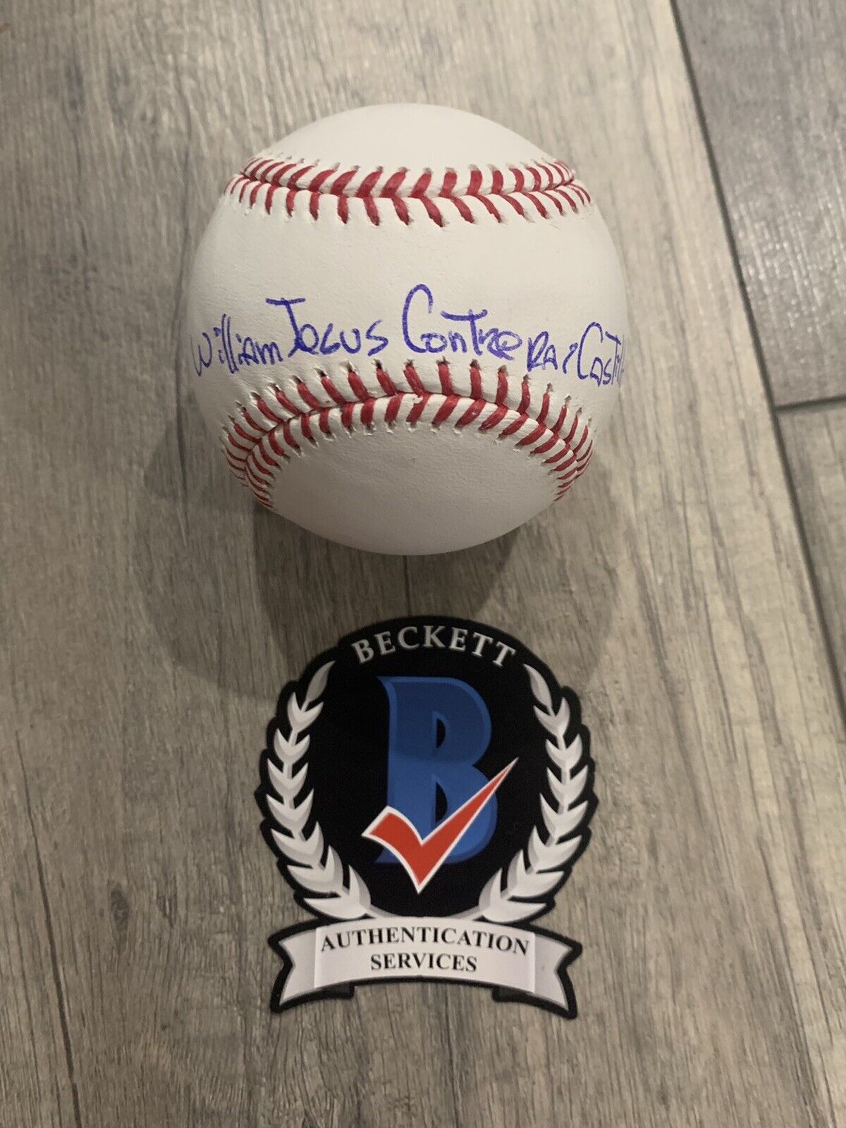 william contreras signed Autographed Full Baseball Braves beckett coa Witnessed