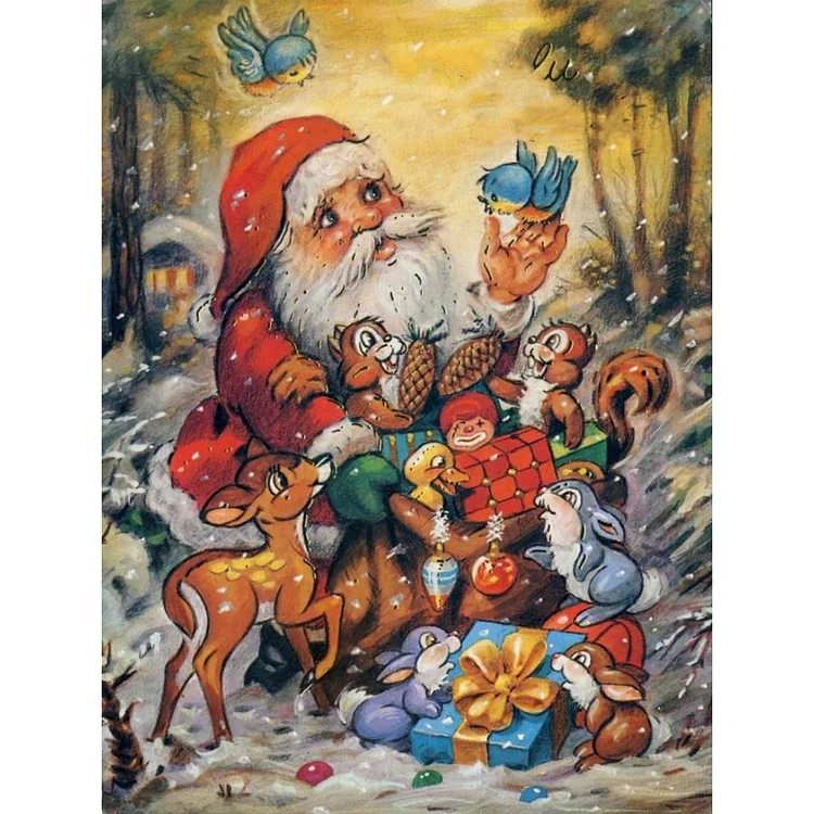 Santa Claus 30*40CM (Canvas) Full Round Drill Diamond Painting gbfke