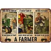 Tracteurs agricoles - Panneaux en &eacute;tain m&eacute;tallique(20*30cm/30*40cm) - Garage