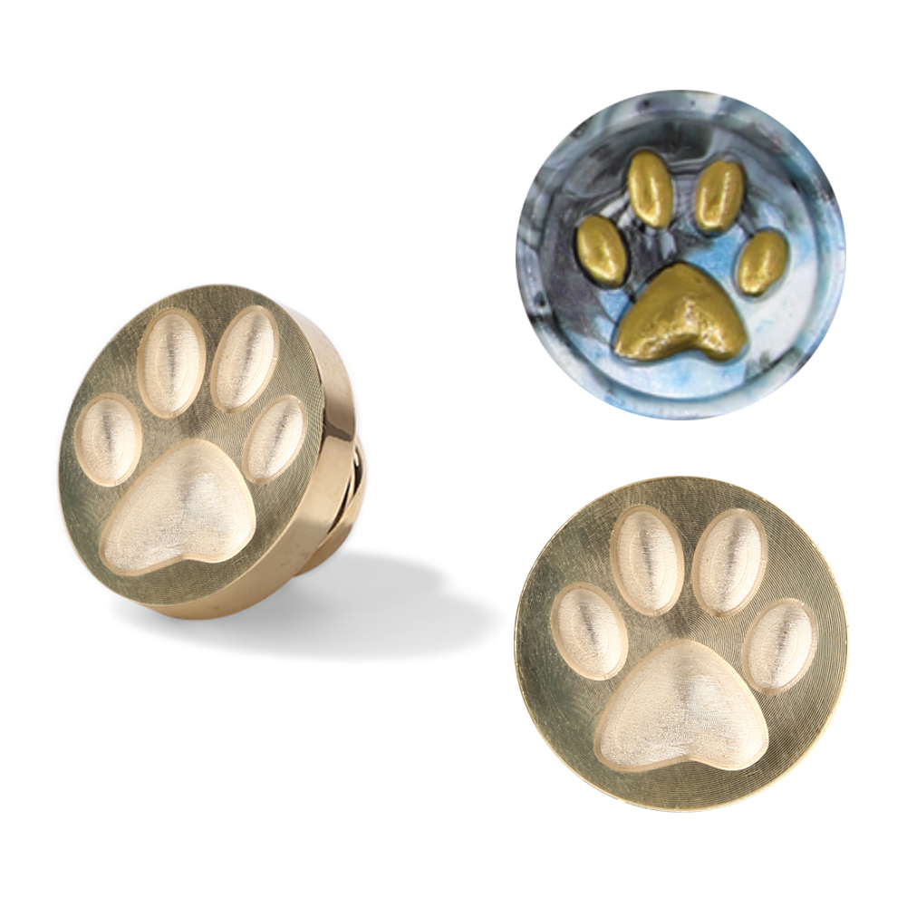 

25MM Cat Footprints Sealing Wax Stamp Head, 501 Original
