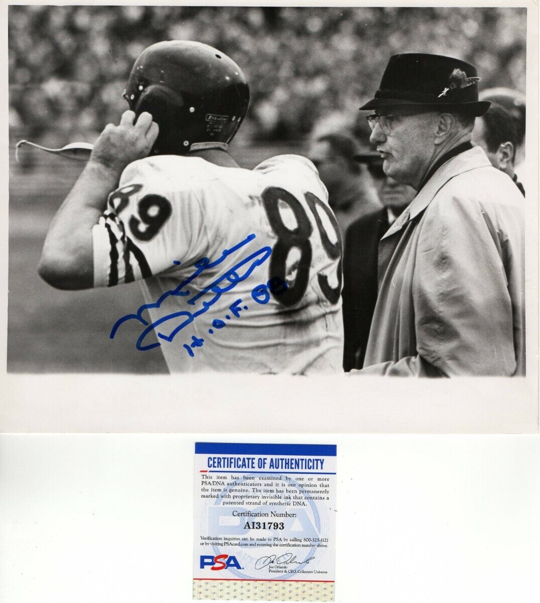 Mike Ditka Signed Autographed 8X10 Photo Poster painting Vintage Chicago Bears PSA AI31793