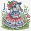Peter Rabbit Partial Stamped Cross Stitch Kit 14CT 2 Strands 30x30cm DIY Embroidery Needlepoint