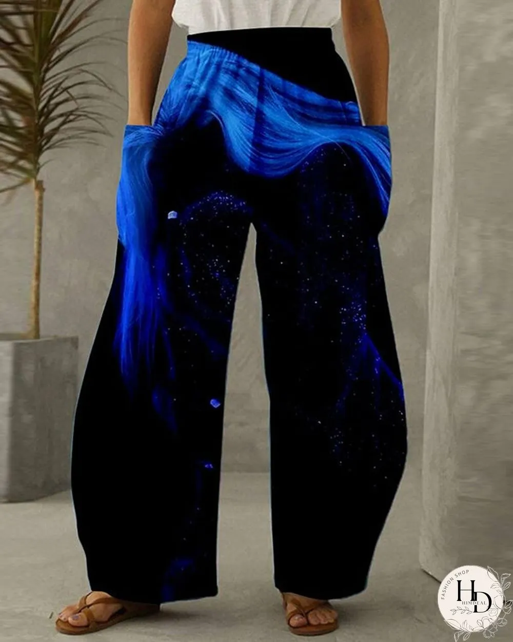 Floral Print Retro Casual Loose Pants S-5XL
