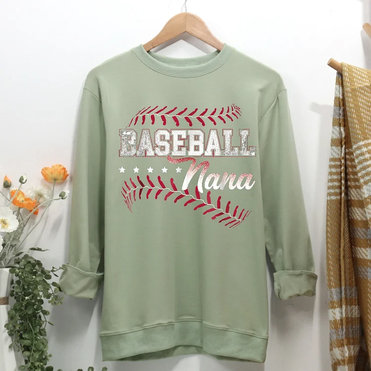 Baseball nana Women Casual Sweatshirt-Annaletters