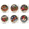 6pcs/set DIY Diamond Special Shape Pearl Art Hanging Wooden Christmas Tree Ornament Kit