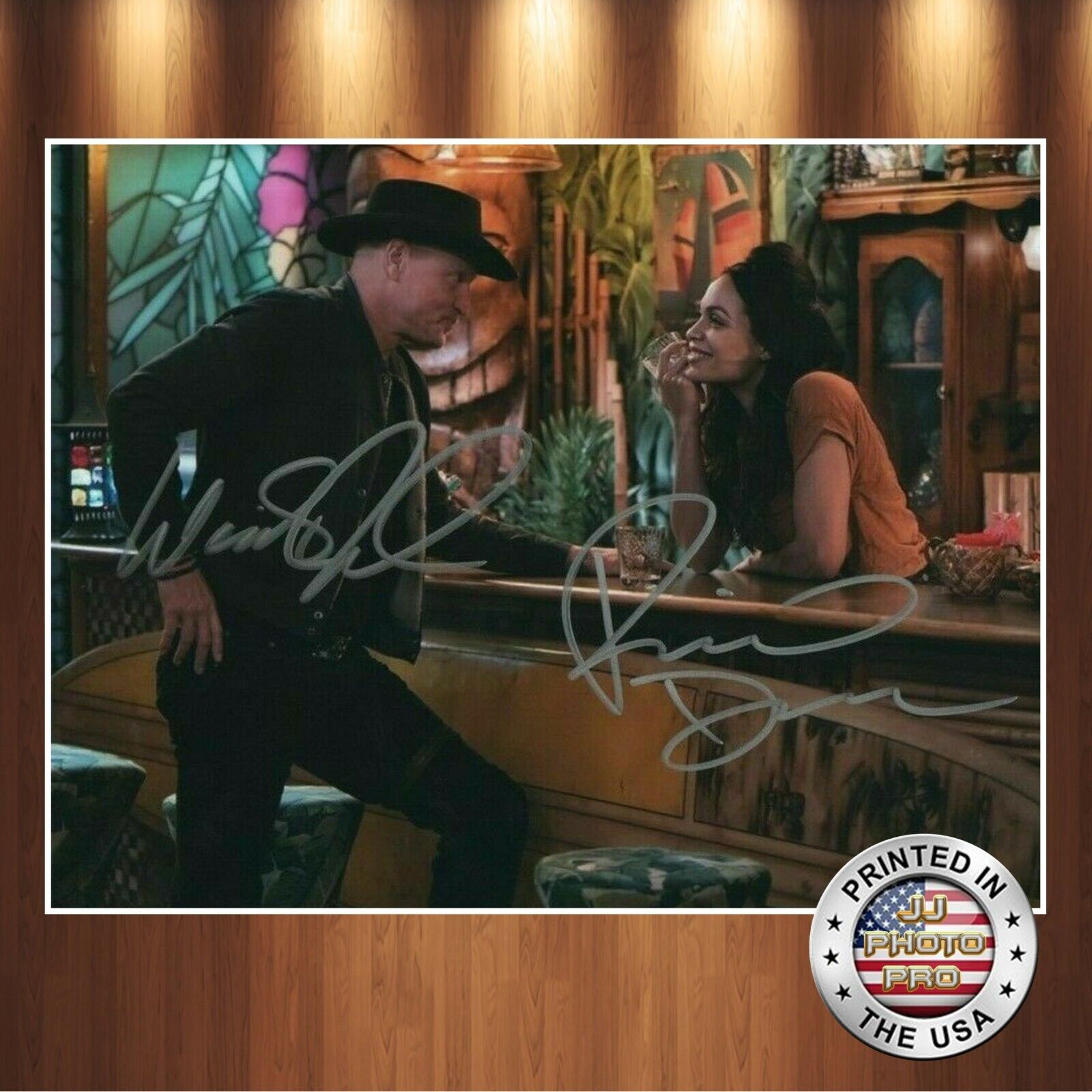 Woody Harrelson Rosario Dawson Autographed Signed 8x10 Photo Poster painting (Zombie) REPRINT