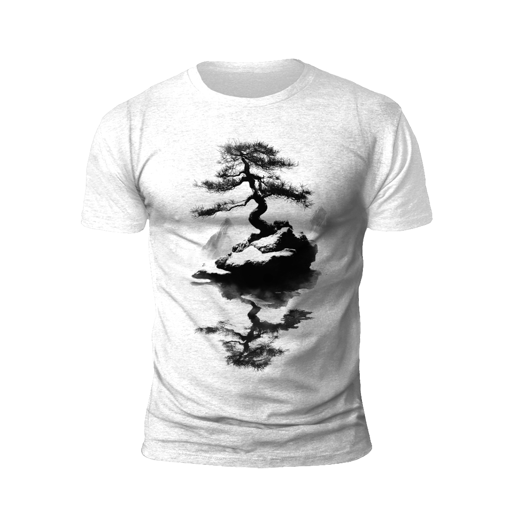 Ink Wash Serenity: Pine Tree T-Shirt