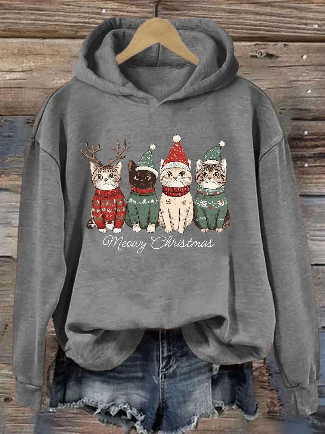 Meowy Christmas Hoodie