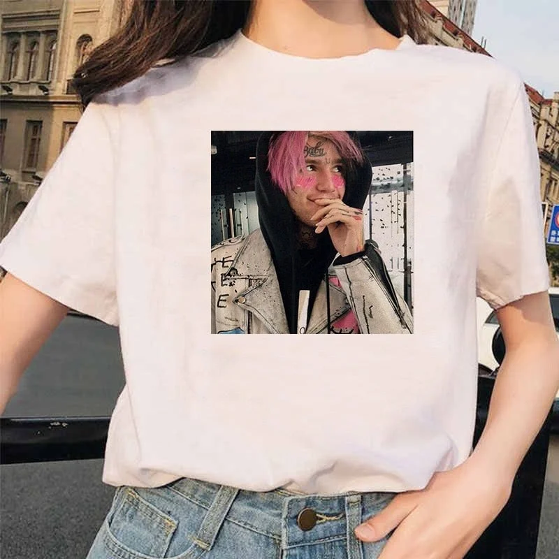 Rap Hip Hop LilPeep Girl Tshirt Women Harajuku 90s Korean Vintage Tumblr T-shirt Graphic Tee Tops Female