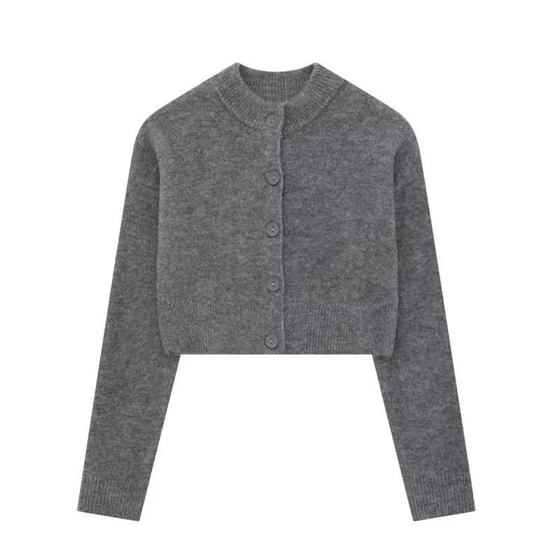 Toloer Toloer 2023 New Women's Fashion Fashion Cardigan Sweater Short Coat 5536126-Outfit Ideas