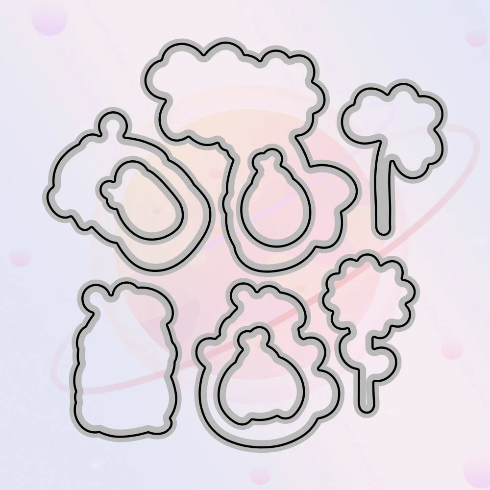 Cute Ladybug Gnome Cutting Dies Clear Stamp Set Enjoy Life DIY Scrapbooking Embossed Decor Metal Dies Stamps For Card Making