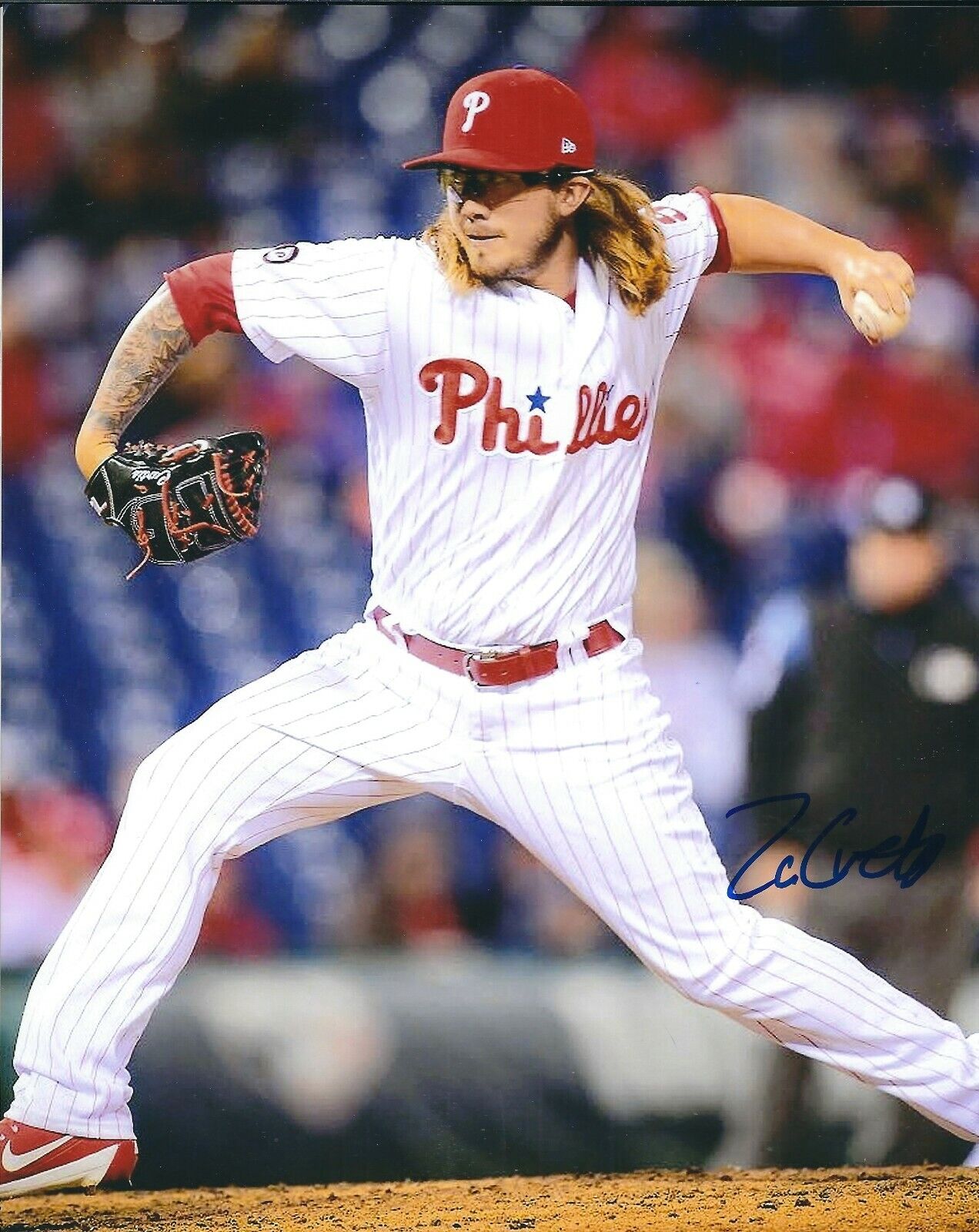 Autographed Zac Curtis 8X10 Philadelphia Phillies Photo Poster painting with COA