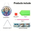 Ornement solaire de peinture en diamant attrape-r&ecirc;ves boh&egrave;me, 7,87 pouces rond DIY