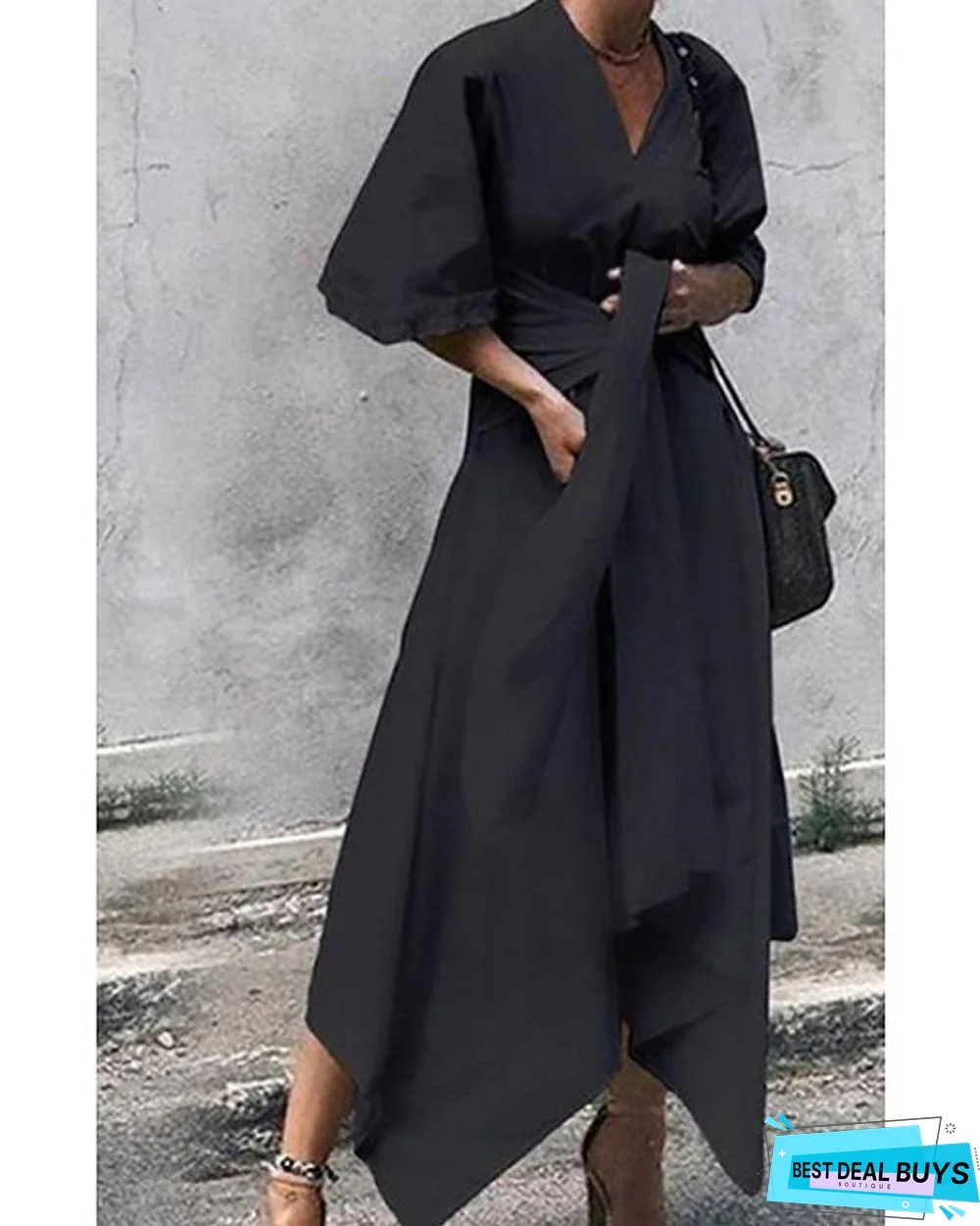 Women's A-Line Dress Midi Dress Half Sleeve Solid Color Summer Elegant White Black White Dresses Linen