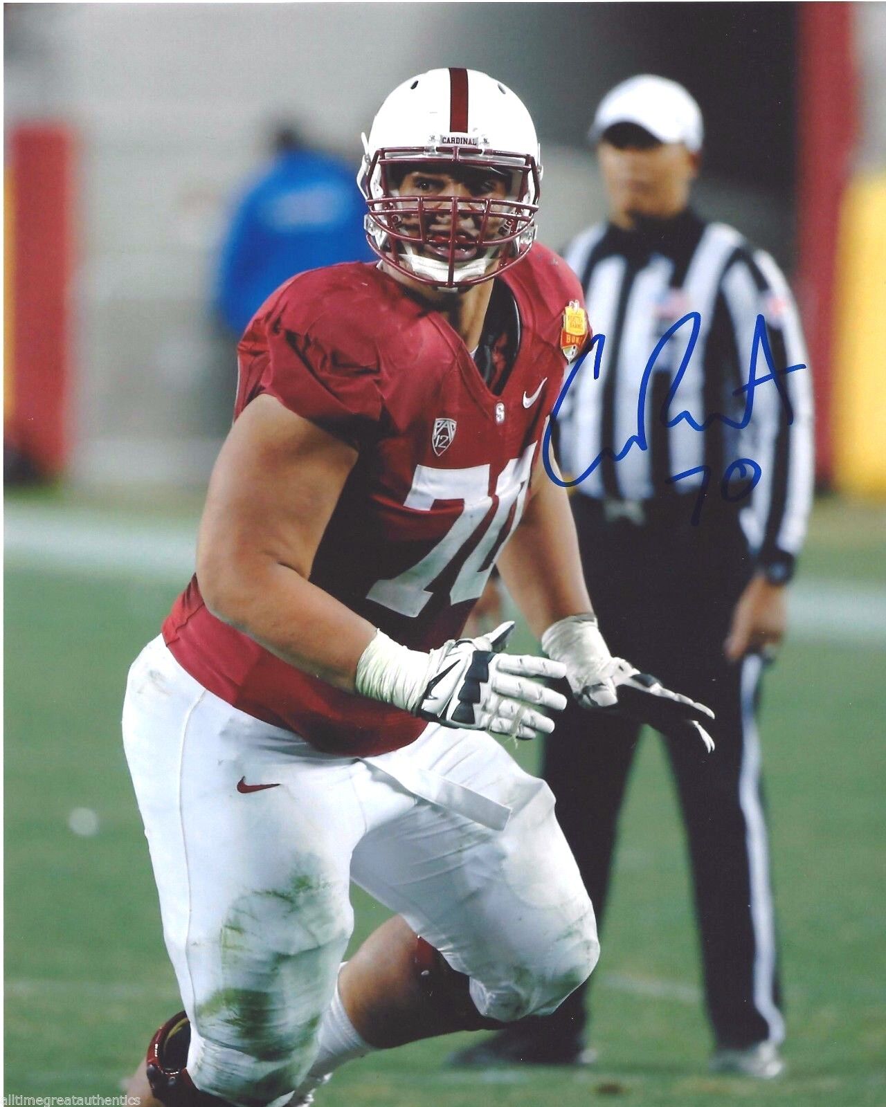 STANFORD CARDINAL ANDRUS PEAT HAND SIGNED 8X10 Photo Poster painting W/COA 2015 NFL DRAFT