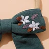 Cute Embroidery Flower Bowknot Hair Head Bands for Babies