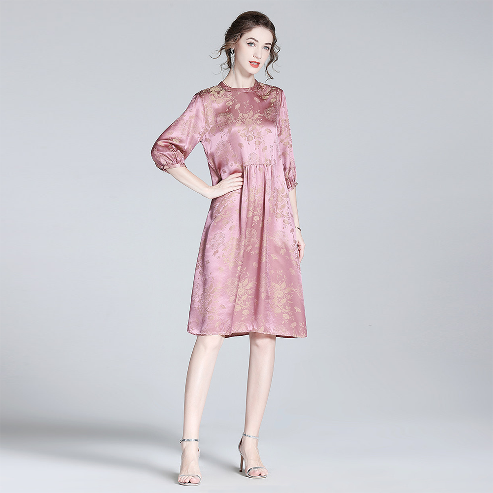 Silk Dress Loose-Fit for Brunch REAL SILK LIFE