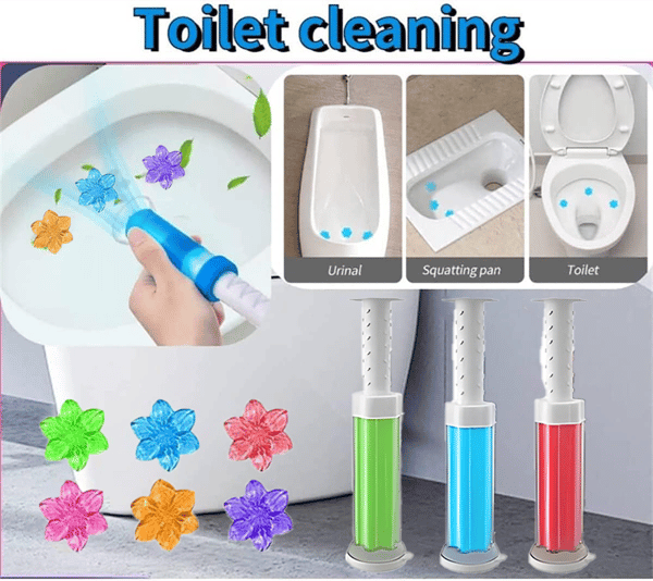 Flower Toilet Cleaner Gel Stamp