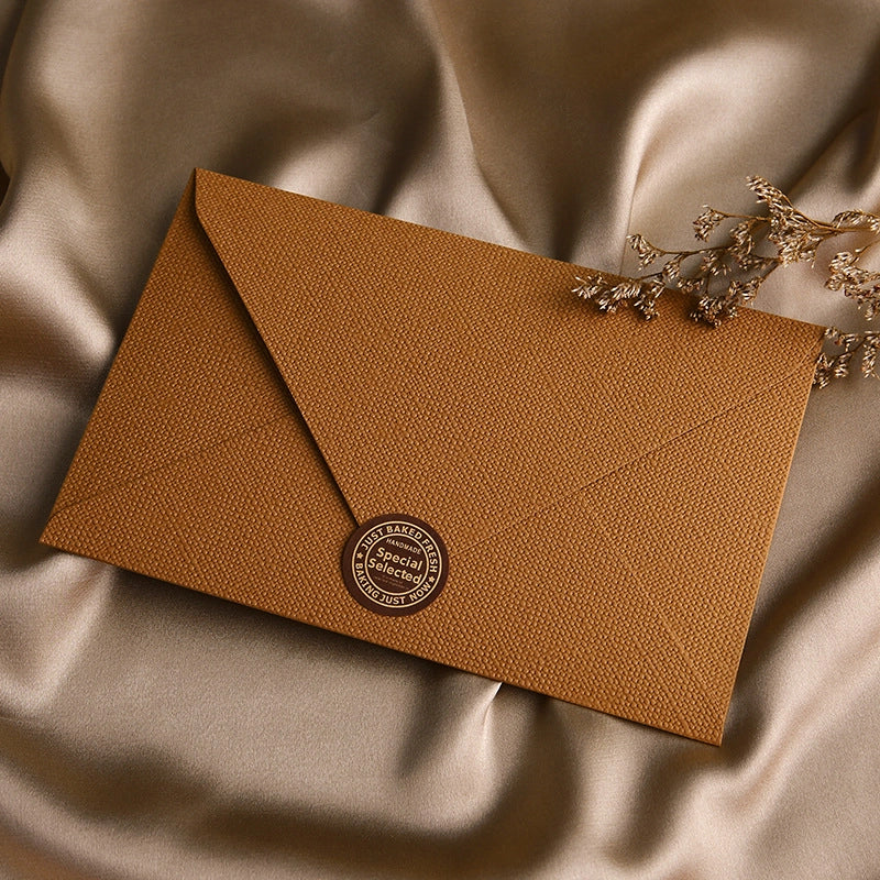 Linen Envelope Letter Paper Set Retro Love Letter Chinese Style Cowhide Special Paper Invitation Postcard Fire Paint Envelope