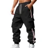 Men's Cargo Jogger Pants With Side Stripes by Inlyline