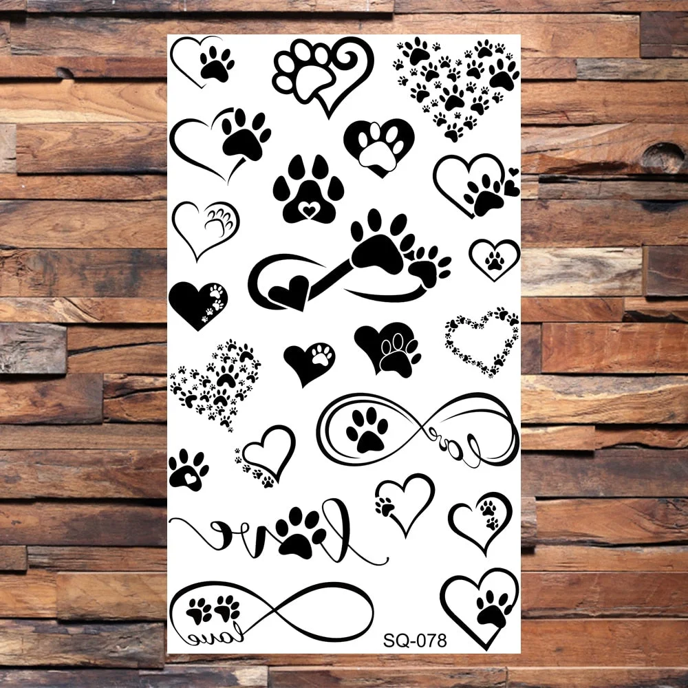 Crown Temporary Tattoos For Women Men Realistic Cross Sword Angel Wings Thorns Fake Tattoo Sticker Body Waterproof Tatoos Black