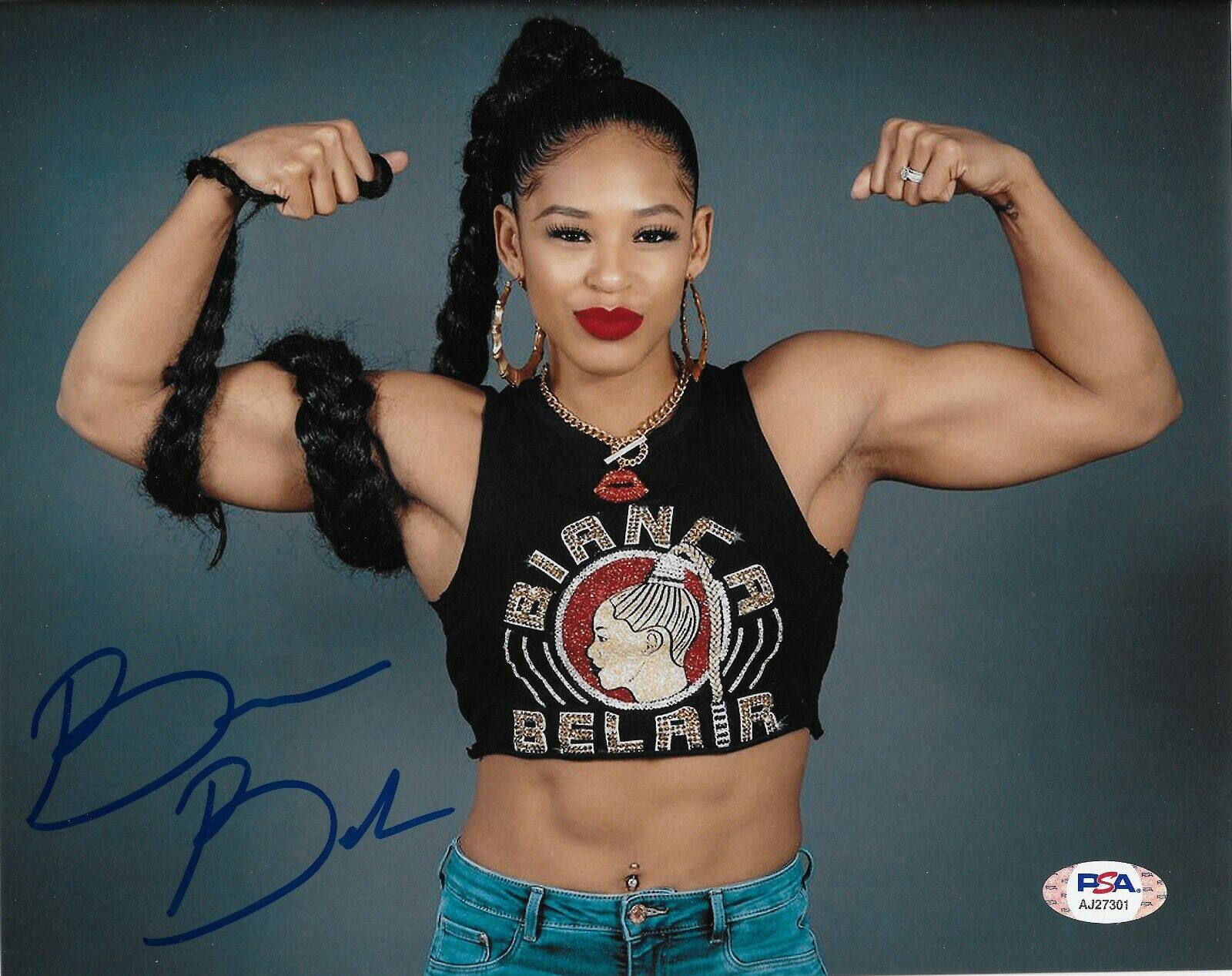 BIANCA BELAIR WWE DIVA SIGNED AUTOGRAPH 8X10 Photo Poster painting #4 W/ PSA COA