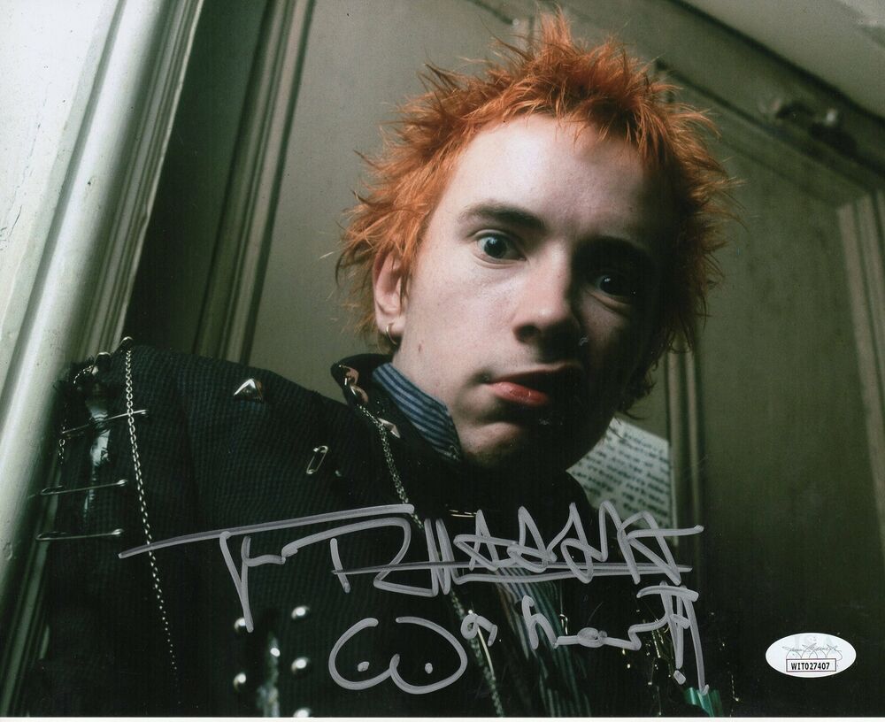 Johnny Rotten Autograph 8X10 Photo Poster painting Sex Pistols Signed  Witness 5