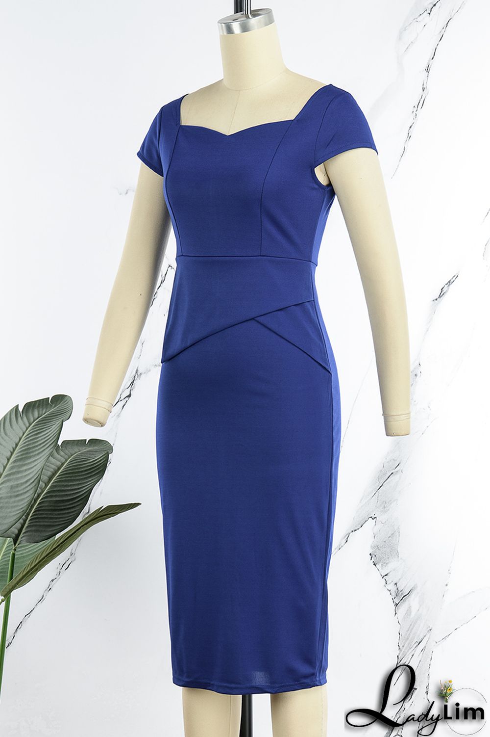 Red Elegant Solid Patchwork Square Collar One Step Skirt Dresses