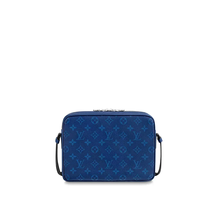 Louis Vuitton Outdoor Messenger Navy Blue in Monogram Coated Canvas/Taiga  Cowhide Leather with Silver-tone - US