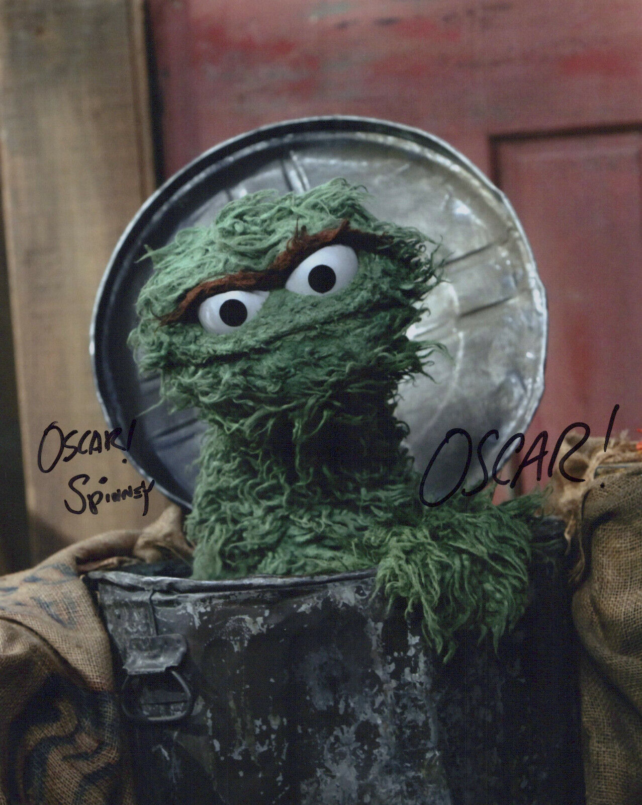 Caroll Spinney (Oscar the Grouch Sesame Street) signed 8x10 Photo Poster painting