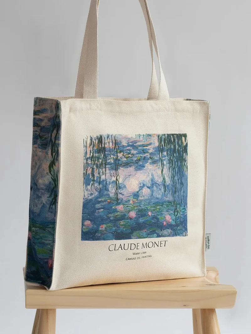Claude Monet Luncheon Thick Canvas Tote Bag
