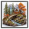 Four Seasons Scenery Autumn-11CT Stamped Cross Stitch 50*50cm/19.69*19.69in tapestrymarket