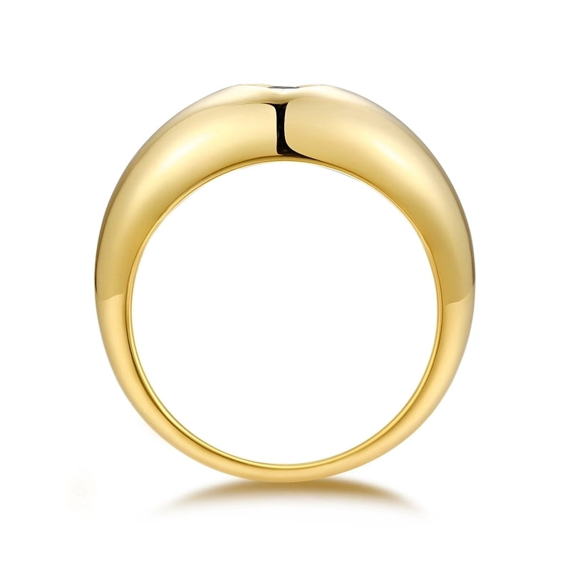 925 Sterling Silver Moissanite Geometric Rings GRA Certificate