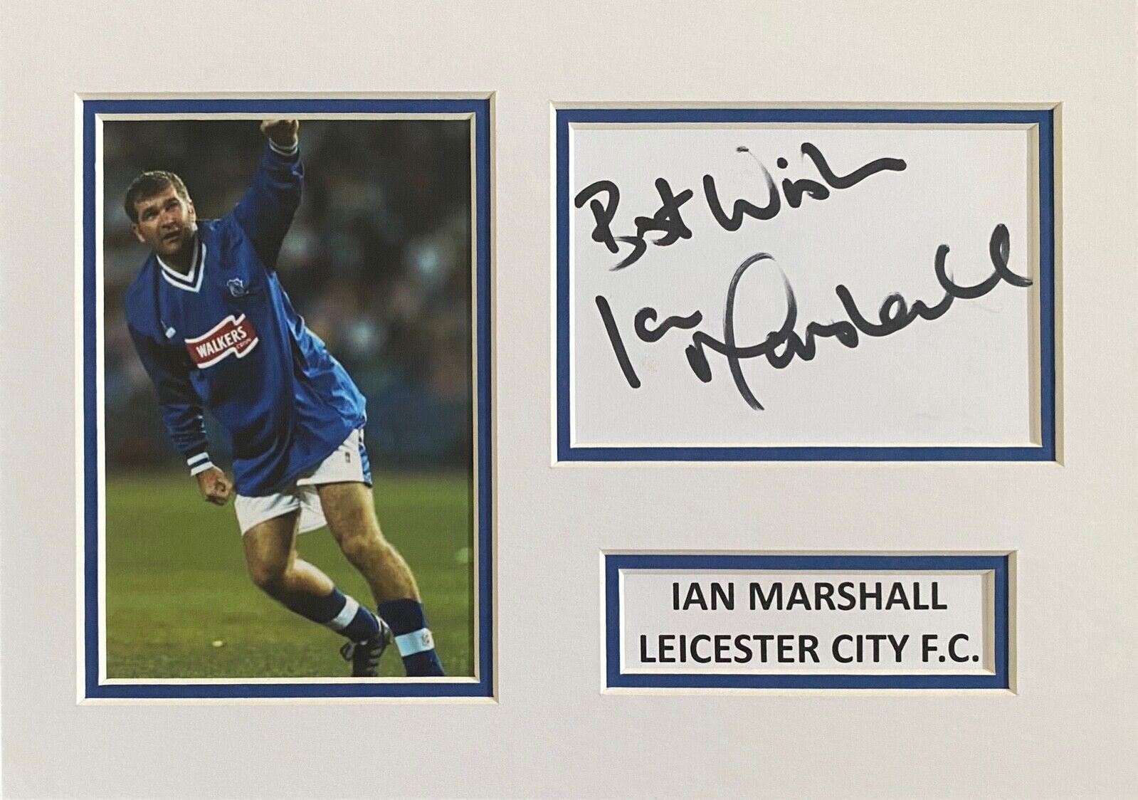 IAN MARSHALL HAND SIGNED A4 MOUNTED Photo Poster painting DISPLAY LEICESTER CITY AUTOGRAPH