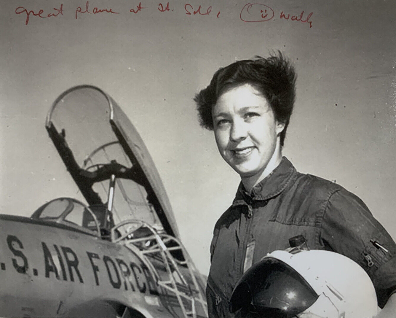 WALLY FUNK HAND SIGNED 8x10 Photo Poster painting FEMALE PILOT AVIATION AUTOGRAPH AUTHENTIC COA