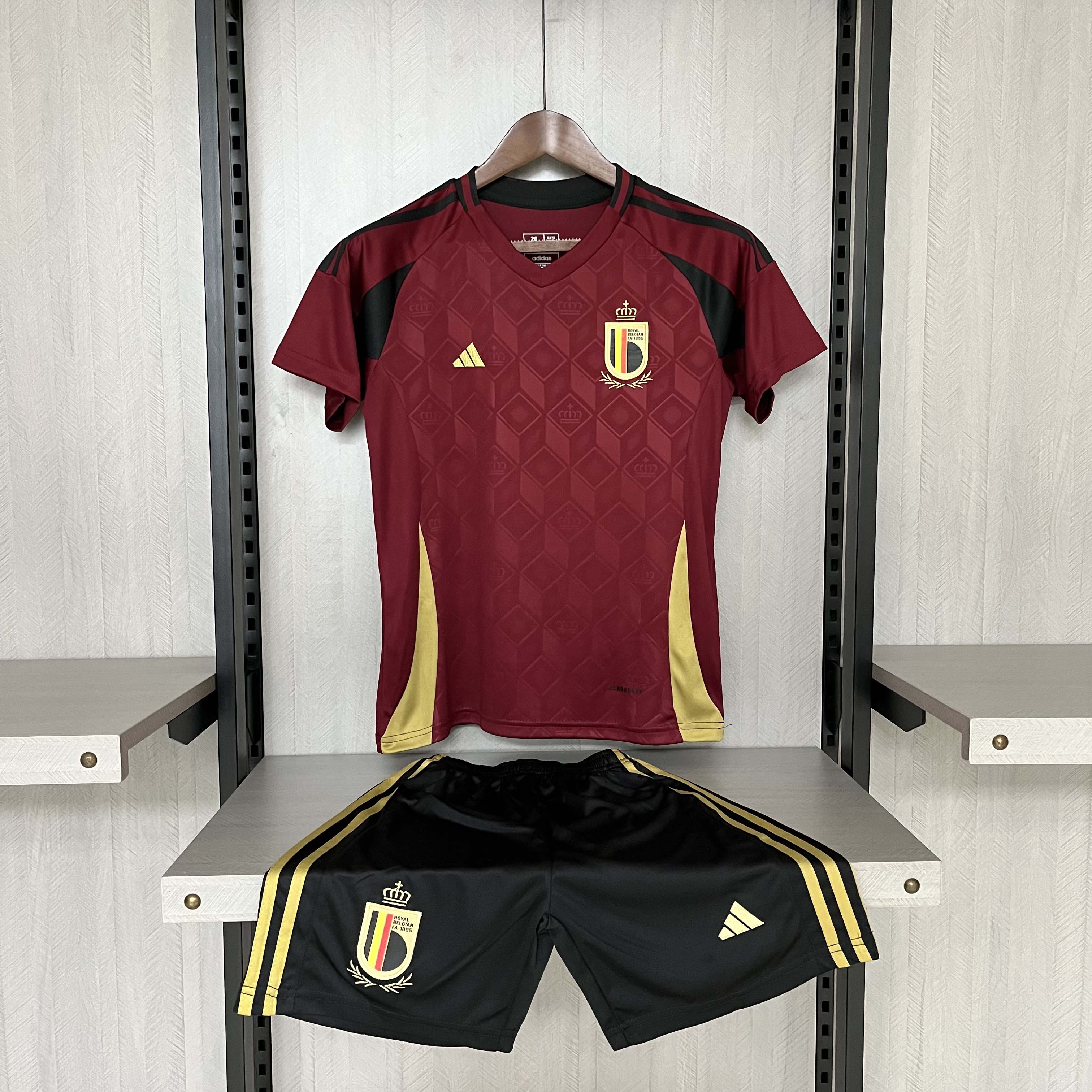2024 kids Belgium Home Football Shirt 1:1 Thai Quality