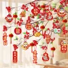 Spring Festival CNY Blessings Plant Flower Hanging Paper Decors