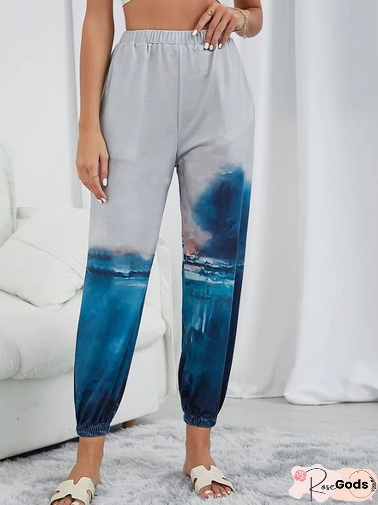 Elastic Waist Tie Dye Sweat Sweatpants