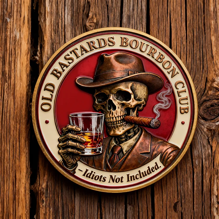 🏆Flash Sale 60% OFF - Old Bastards Bourbon Club &ndash;Idiots Not Included Coins