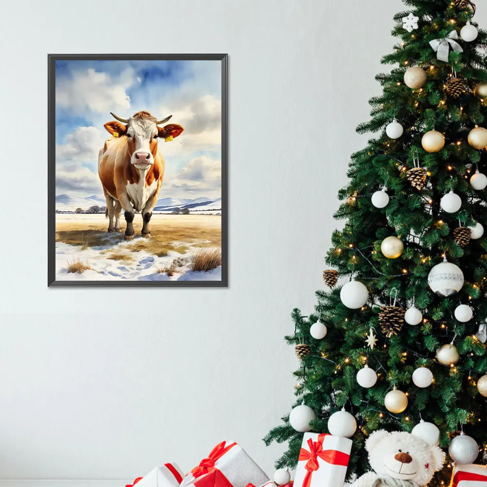 Diamond Painting - Full Round Drill - Cow(Canvas|30*40cm)