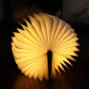 LED Wooden Book Lamp Children Reading light USB Bedside Table Lamp 3 Color Bedroom Art Decor Night Light for Kids Birthday Gift