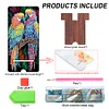 2er-Pack Acryl Papagei Tiger Handyständer & Spiegel - 5D DIY Handwerk Modeaccessoires