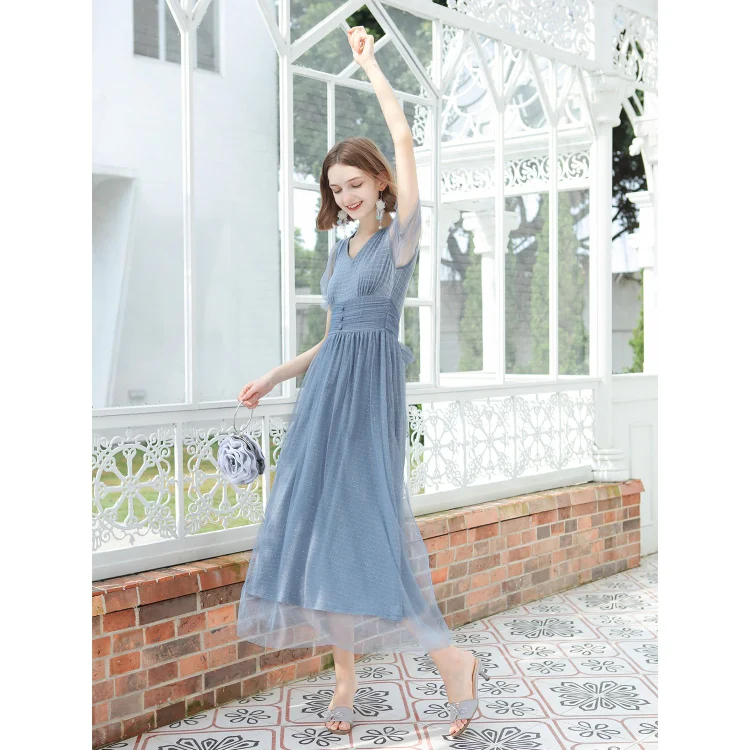 Fairy Tales Aesthetic Fairycore Blue Tulle Dress QueenFunky