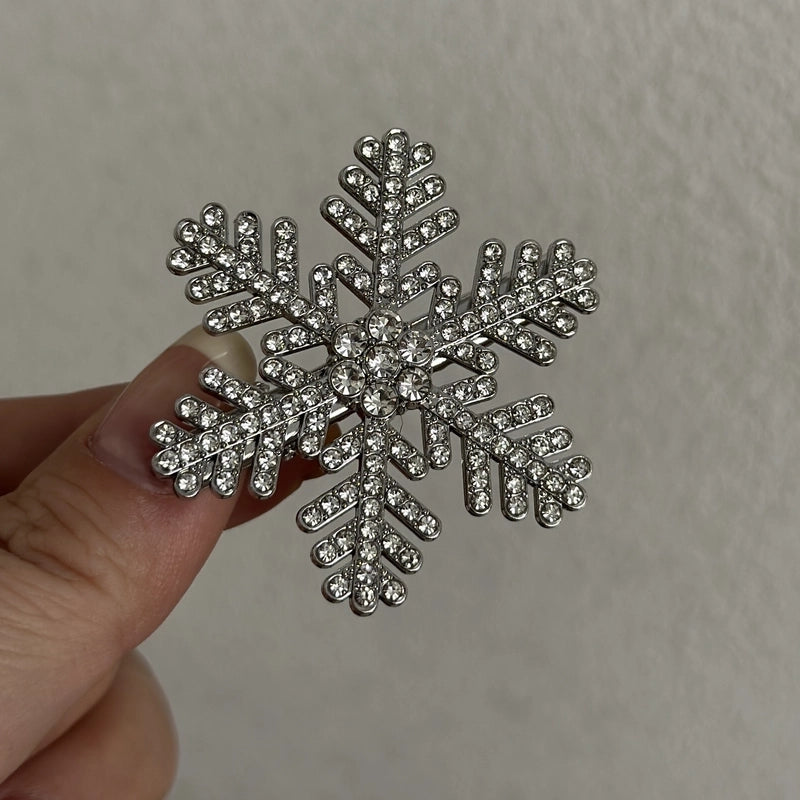 Women’s Minimalist Classic Style Snowflake Alloy Plating Hair Clip