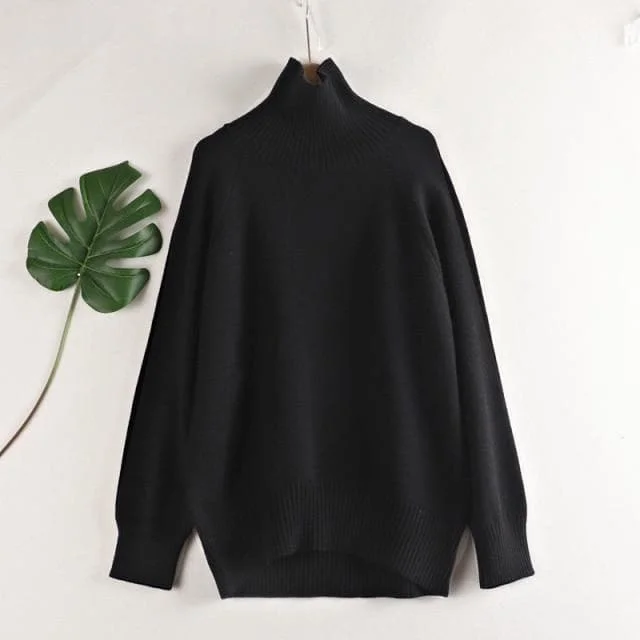 Dark Academia Oversized Winter Thick Sweater Knitted Cashmere Pullover DK020
