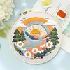 Spring Scenery-DIY Embroidery Kit with Pattern Cotton Threads Needles Hoop 30*30cm/11.8*11.8in tapestrymarket