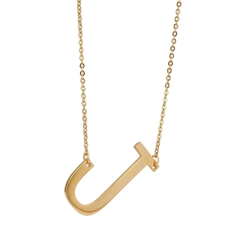 Minimalist Letter Stainless Steel Necklace Plating Stainless Steel Necklaces