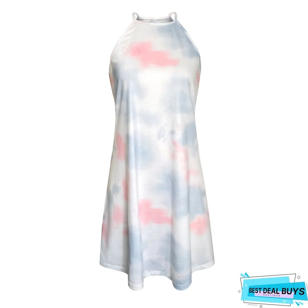 Women's Casual Loose Sleeveless Dress White Dresses